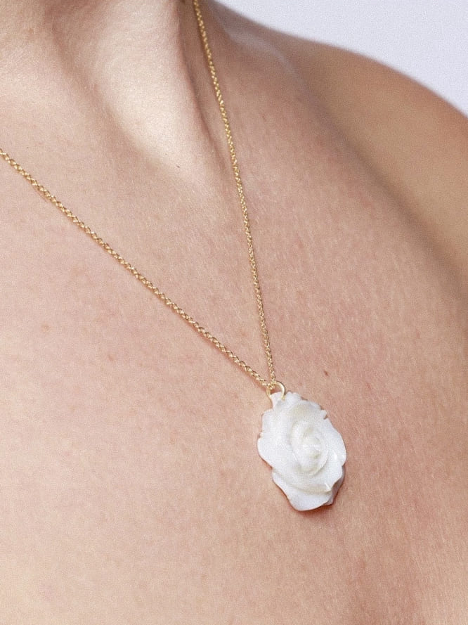 Colgante Rosa plata de ley 925