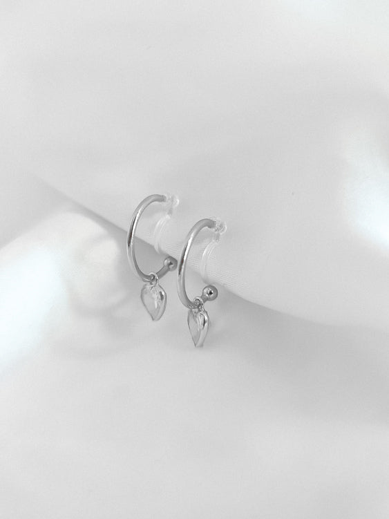 Lara pendientes con clip sin agujeros - PLATA