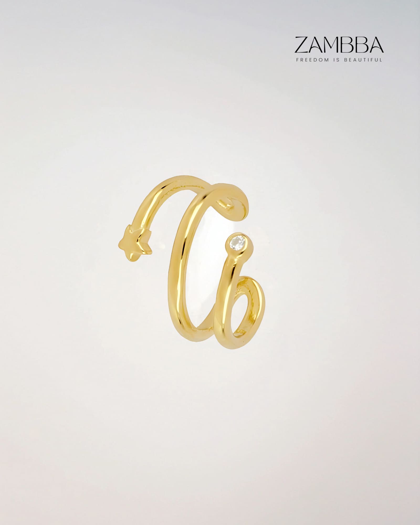 Aura - Ear cuff - Plata - Zambba