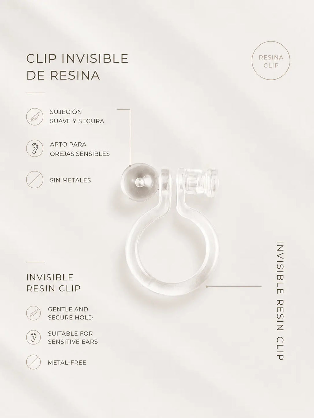 zambba pendientes con clip de resina