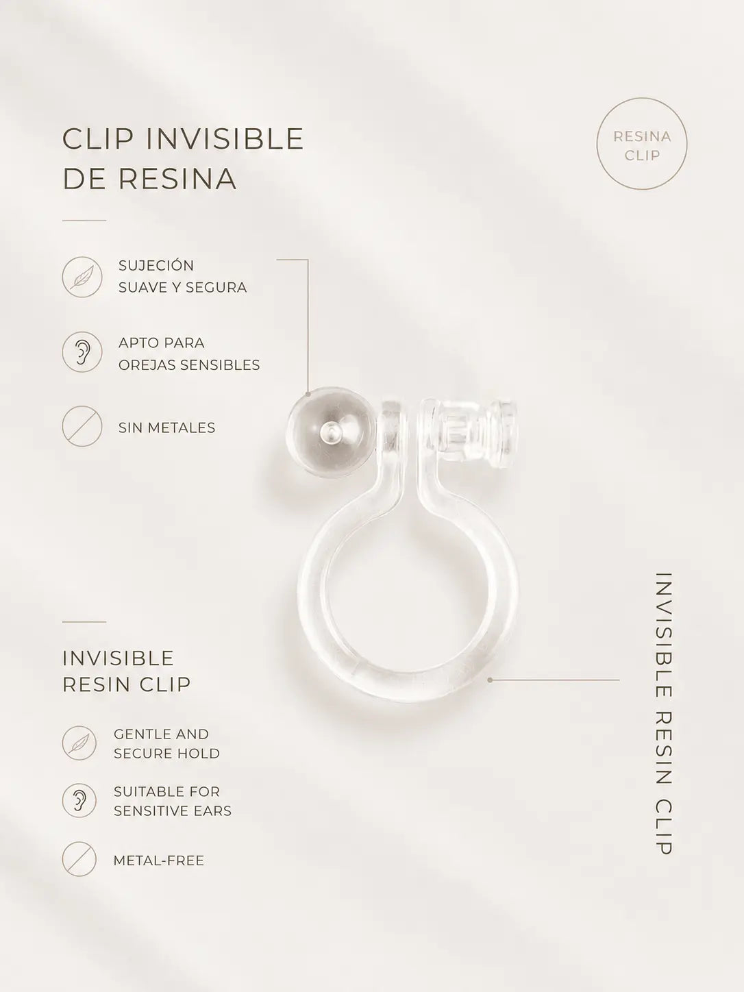 zambba pendientes con clip de resina
